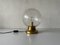 German Glass & Brass Air Bubble Ball Table Lamp from Limburg, 1960s 3