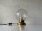 German Glass & Brass Air Bubble Ball Table Lamp from Limburg, 1960s 9