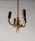 Classic Brass Sculptural Chandelier, 1950s 1