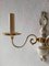 White & Gold Brass Wall Sconces, Italy, 1950, Set of 2, Image 6