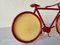 Red Metal Bicycle Desk Lamp by Zicoli, Italy, 1970s 10