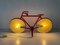 Lampe de Bureau Bicyclette en Métal Rouge par Zicoli, Italie, 1970s 6