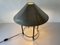 Lámpara de mesa alemana Mid-Century de latón niquelado, años 70, Imagen 3