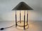 Lámpara de mesa alemana Mid-Century de latón niquelado, años 70, Imagen 2
