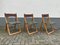 Wooden Folding Chairs by Foppapedretti, Italy, 1980s, Set of 3 1