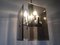 Smoked Cut Glass & Chrome Body Ceiling Light from Veca, Italy, 1970s, Image 4