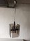 Smoked Cut Glass & Chrome Body Ceiling Light from Veca, Italy, 1970s, Image 2
