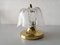 Small Glass & Brass Ceiling Lamp from Limburg, Germany, 1960s 1
