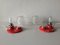 Glass Bedside Lamps from Hillebrand, Germany, 1970s, Set of 2, Image 3