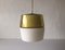 Yellow & Milk Glass Pendant Lamp from Peill & Putzler, Germany, 1960s, Image 1