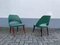 Green Faux Leather & Wooden Armchairs, Italy, 1960s, Set of 2 2