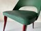 Grüne Sessel aus Kunstleder & Holz, Italien, 1960er, 2er Set 8