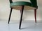 Grüne Sessel aus Kunstleder & Holz, Italien, 1960er, 2er Set 5