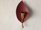 Red Leaf Brass Sconce, 1950s 1