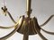 Mid-Century Modern Brass & Long Smoke Glass Tubes Chandelier, Italy, 1960s 7