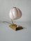 Art Deco Pink Glass & Brass Desk Lamp, 1930s 2