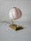 Art Deco Pink Glass & Brass Desk Lamp, 1930s, Image 2