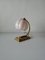 Art Deco Pink Glass & Brass Desk Lamp, 1930s 5