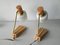 Messing & Holz Nachttischlampen, Deutschland, 1950er, 2er Set 4