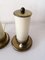 Art Deco Brass Cylinder & Opal Glass Desk Lamps, Germany, 1960s, Set of 2 7