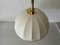 Brass Body & Fabric Pendant Lamp from WKR, Germany, 1970s 5