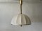 Brass Body & Fabric Pendant Lamp from WKR, Germany, 1970s 2