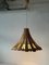 Wicker and Glass Pendant Lamp, 1960s 4