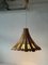 Wicker and Glass Pendant Lamp, 1960s, Image 4