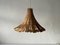 Wicker and Glass Pendant Lamp, 1960s 1