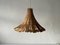 Wicker and Glass Pendant Lamp, 1960s, Image 1