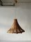 Wicker and Glass Pendant Lamp, 1960s, Image 3