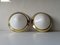 Opal Glass & Brass Sconces or Ceiling Lamps, Germany, 1960s, Set of 2 4