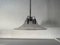 Lampada a sospensione XL in vetro acrilico e metallo cromato, Italia, anni '70, Immagine 5