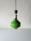 Green Glass & Chrome Ceiling Lamp, 1970s 5