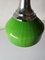 Green Glass & Chrome Ceiling Lamp, 1970s 6