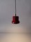 Small Red Metal Poker Pendant Lamp by Jo Hammerborg for Fog and Mørup, Denmark, 1970s 6