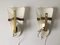 Curved Glass Sconces, Germany, 1950s, Set of 2 3