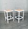 White Stained Wood & Cane High Stools, 1970s, Set of 2 6