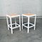 White Stained Wood & Cane High Stools, 1970s, Set of 2, Image 6