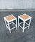 White Stained Wood & Cane High Stools, 1970s, Set of 2, Image 7