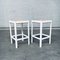 White Stained Wood & Cane High Stools, 1970s, Set of 2, Image 9
