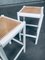 White Stained Wood & Cane High Stools, 1970s, Set of 2, Image 10