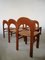 Esszimmerstühle aus geschwungenem Holz & Stroh im Stil von Stilwood, Wien, 1970er, 6er Set 5