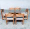 Brutalist Square Model Pine Dining Chairs, 1970s, Set of 6, Image 11