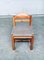 Brutalist Square Model Pine Dining Chairs, 1970s, Set of 6 7