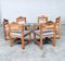 Brutalist Square Model Pine Dining Chairs, 1970s, Set of 6 18