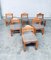 Brutalist Square Model Pine Dining Chairs, 1970s, Set of 6 21