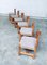 Brutalist Square Model Pine Dining Chairs, 1970s, Set of 6 26