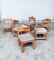 Brutalist Square Model Pine Dining Chairs, 1970s, Set of 6, Image 14