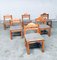 Brutalist Square Model Pine Dining Chairs, 1970s, Set of 6 22